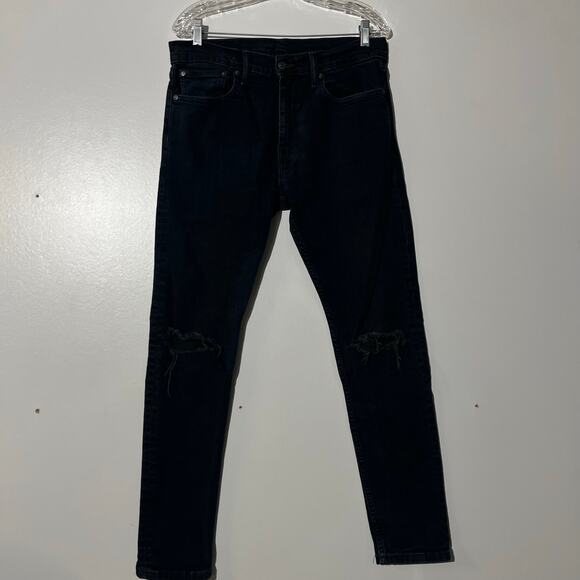 Levi’s 512 Slim Taper Flex Fit Dark Blue Denim Casual Jeans Men’s Size 33X32 - Picture 1 of 7